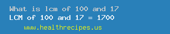 lcm of 100 and 17