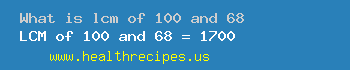 lcm of 100 and 68