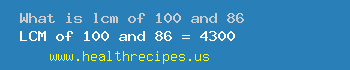 lcm of 100 and 86