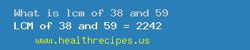 lcm of 38 and 59