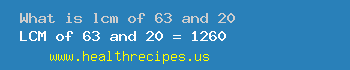 lcm of 63 and 20