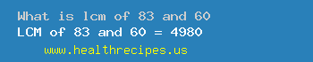 lcm of 83 and 60