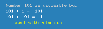 Number 101 is divisible by the following numbers