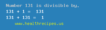 Number 131 is divisible by the following numbers