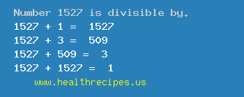 Number 1527 is divisible by the following numbers