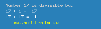 Number 17 is divisible by the following numbers