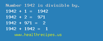 Number 1942 is divisible by the following numbers