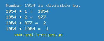Number 1954 is divisible by the following numbers
