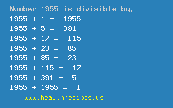 Number 1955 is divisible by the following numbers