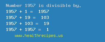Number 1957 is divisible by the following numbers