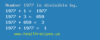 Number 1977 is divisible by the following numbers