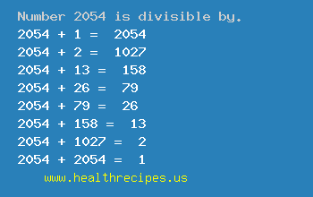 Number 2054 is divisible by the following numbers