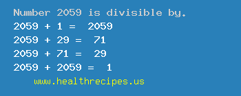 Number 2059 is divisible by the following numbers