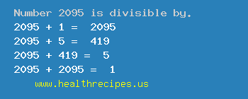 Number 2095 is divisible by the following numbers