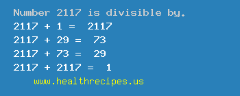 Number 2117 is divisible by the following numbers