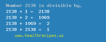Number 2138 is divisible by the following numbers