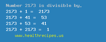 Number 2173 is divisible by the following numbers