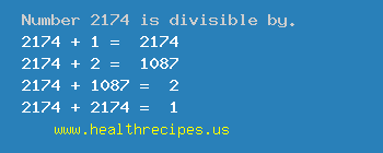 Number 2174 is divisible by the following numbers
