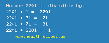 Number 2201 is divisible by the following numbers