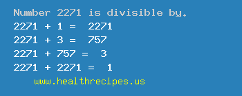 Number 2271 is divisible by the following numbers