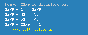Number 2279 is divisible by the following numbers