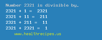 Number 2321 is divisible by the following numbers