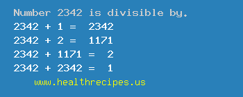 Number 2342 is divisible by the following numbers