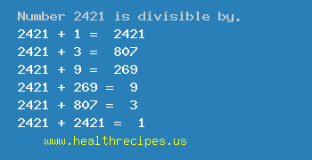 Number 2421 is divisible by the following numbers