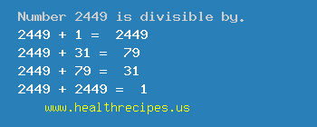 Number 2449 is divisible by the following numbers