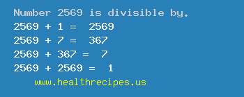 Number 2569 is divisible by the following numbers