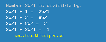 Number 2571 is divisible by the following numbers