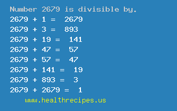 Number 2679 is divisible by the following numbers