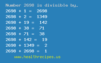 Number 2698 is divisible by the following numbers