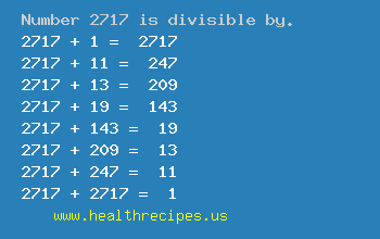 Number 2717 is divisible by the following numbers