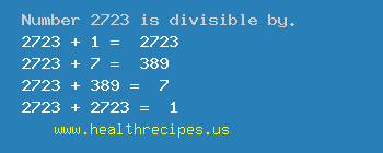Number 2723 is divisible by the following numbers