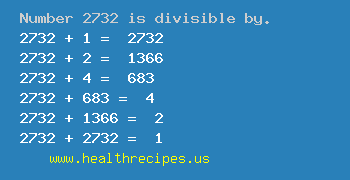 Number 2732 is divisible by the following numbers