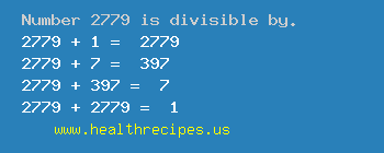 Number 2779 is divisible by the following numbers