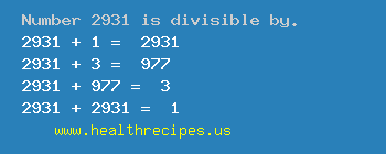 Number 2931 is divisible by the following numbers