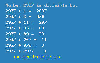 Number 2937 is divisible by the following numbers