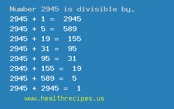 Number 2945 is divisible by the following numbers