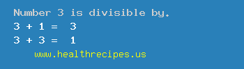Number 3 is divisible by the following numbers