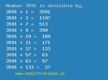 Number 3591 is divisible by the following numbers