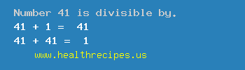 Number 41 is divisible by the following numbers