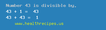 Number 43 is divisible by the following numbers