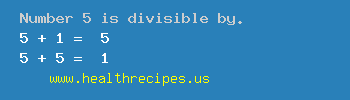 Number 5 is divisible by the following numbers