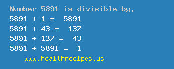 Number 5891 is divisible by the following numbers