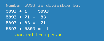 Number 5893 is divisible by the following numbers