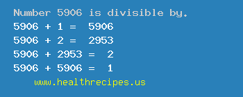 Number 5906 is divisible by the following numbers
