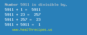 Number 5911 is divisible by the following numbers