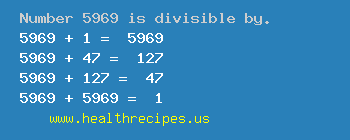 Number 5969 is divisible by the following numbers